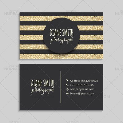 Luxury Gold And Dark Business Card Design Template